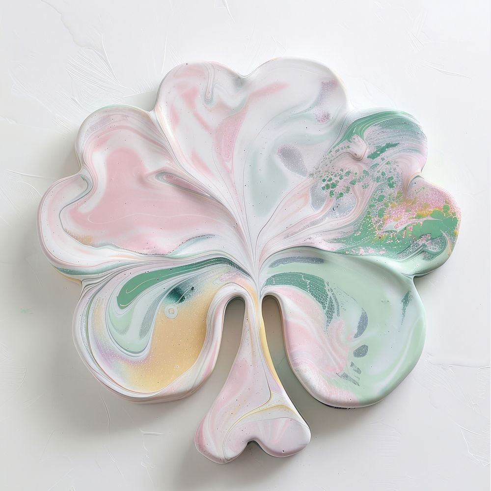 Acrylic pouring clover accessories porcelain accessory.