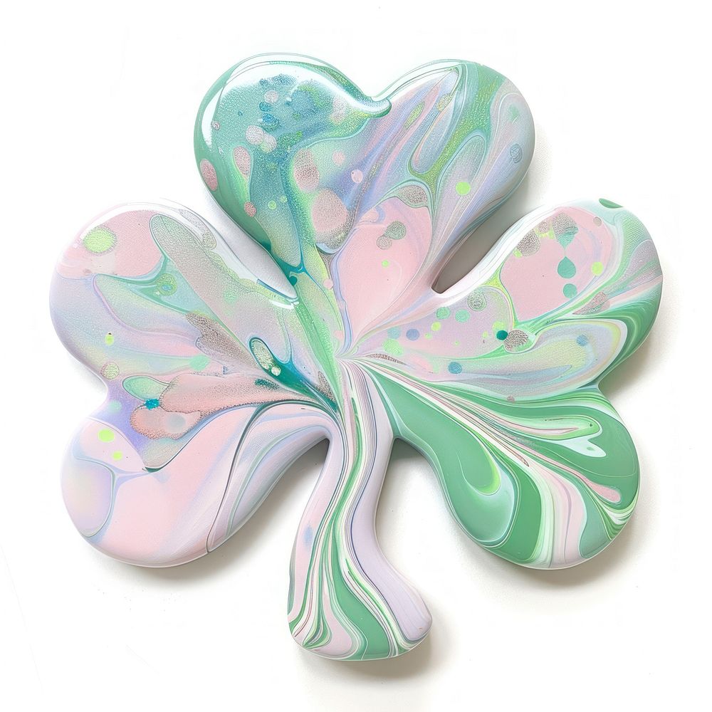 Acrylic pouring clover accessories accessory gemstone.
