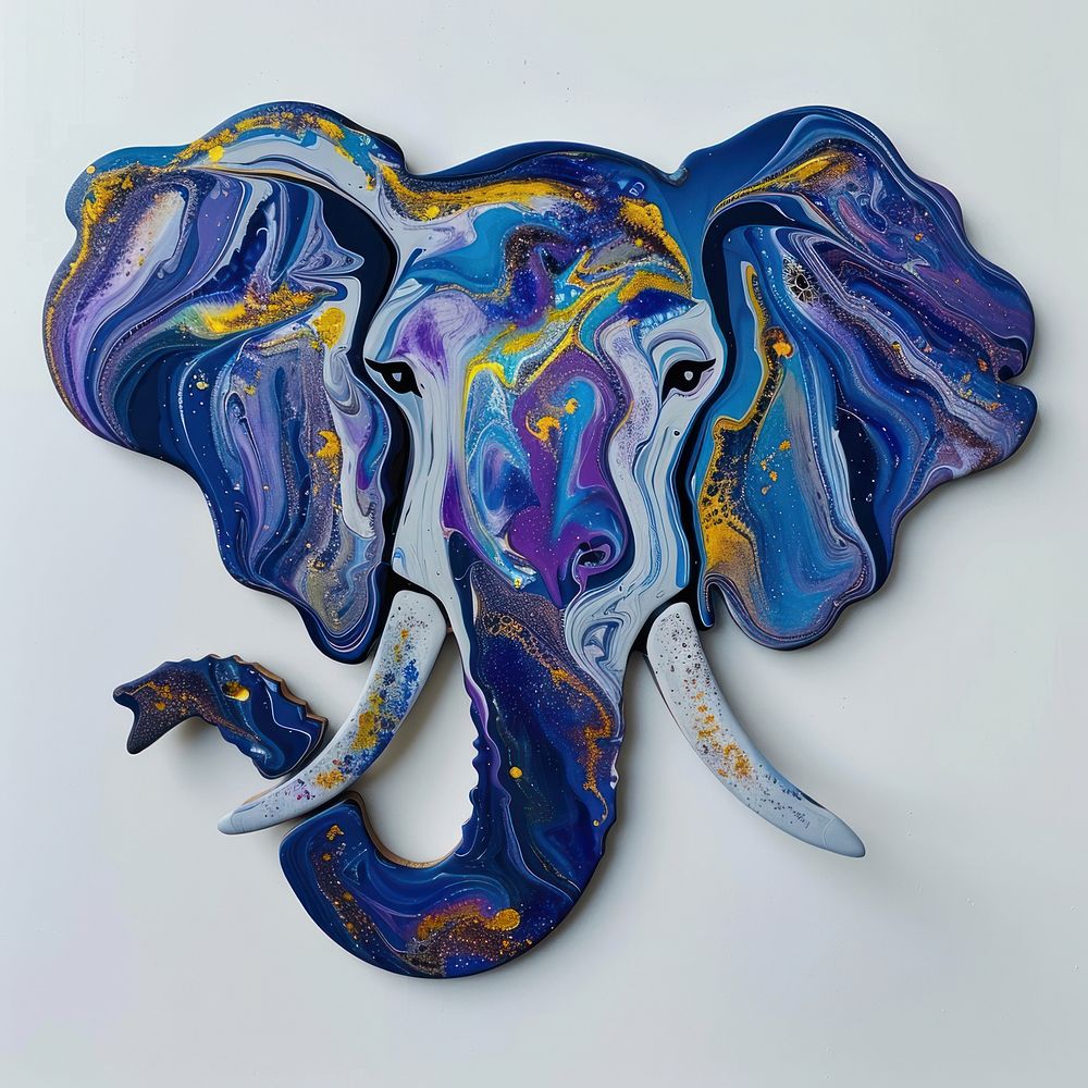 Acrylic pouring elephant accessories accessory wildlife.