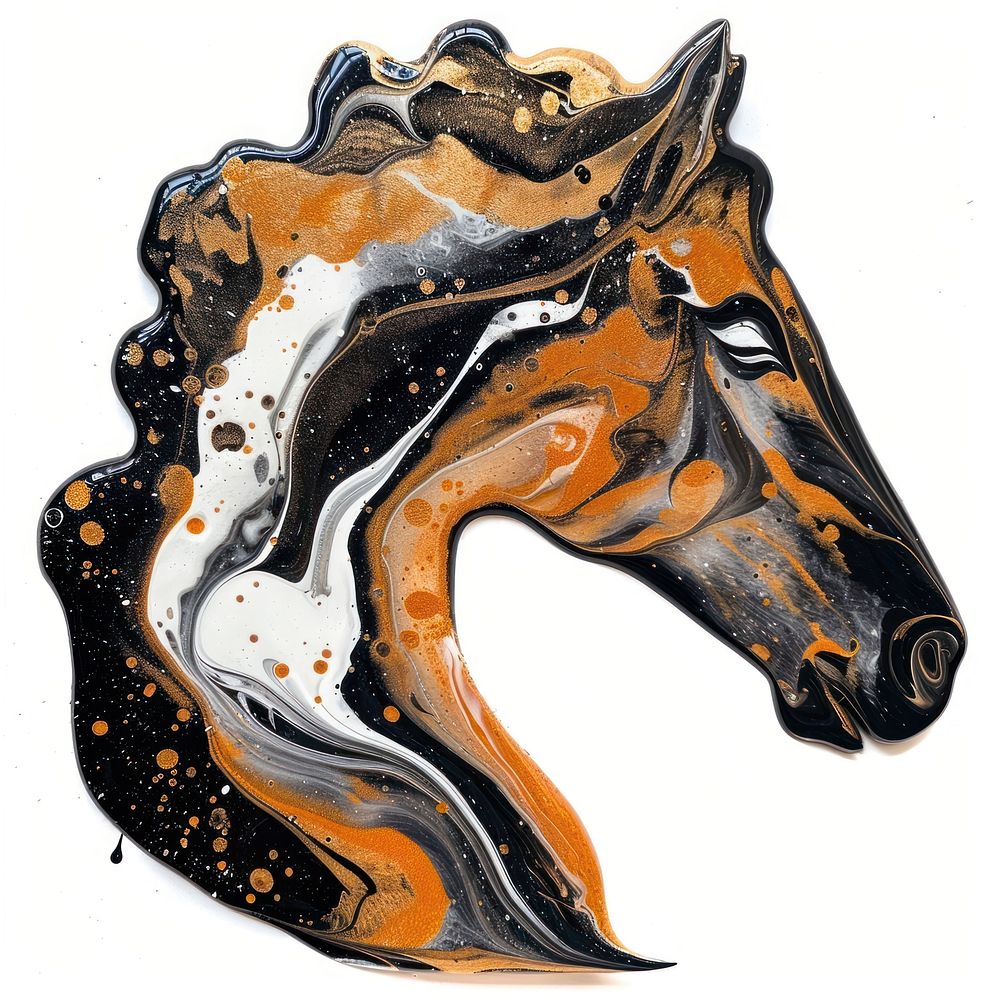 Acrylic pouring horse accessories accessory ornament.