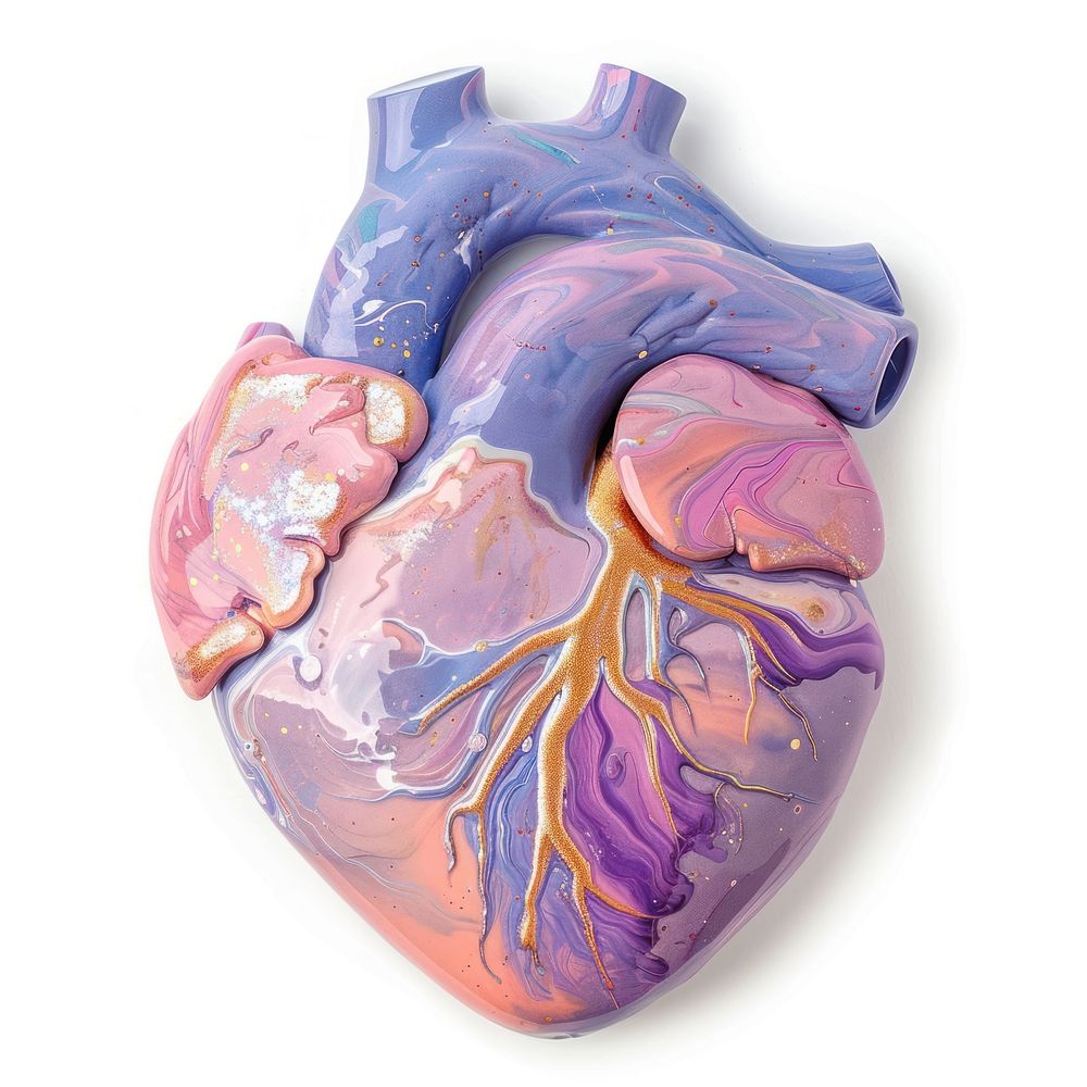 Acrylic pouring human heart accessories accessory porcelain.