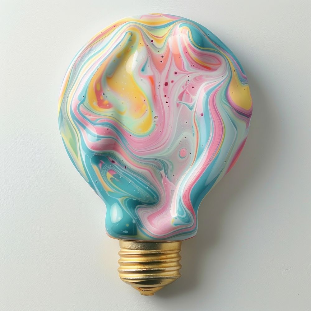 Acrylic pouring light bulb lightbulb.