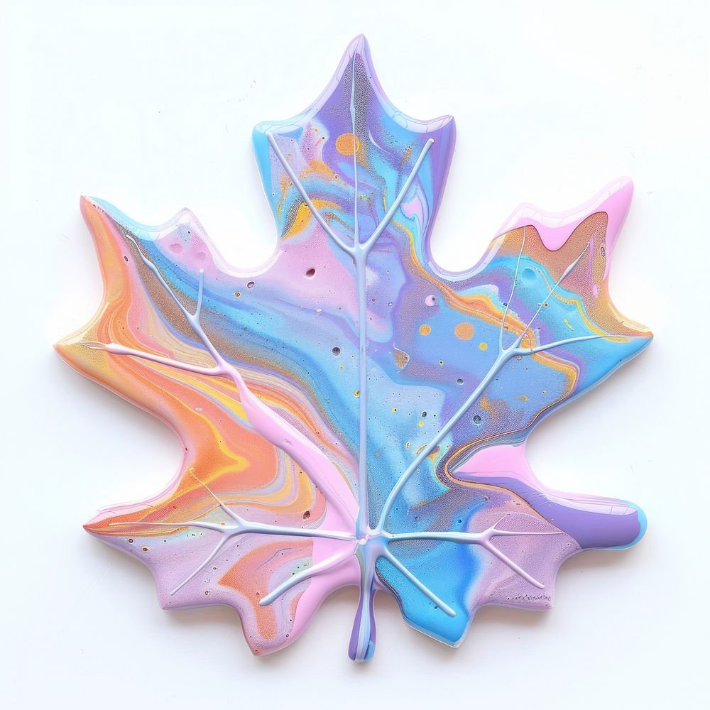 Acrylic pouring maple leaf accessories accessory animal.