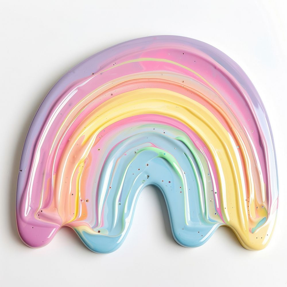 Acrylic pouring rainbow confectionery accessories appliance.