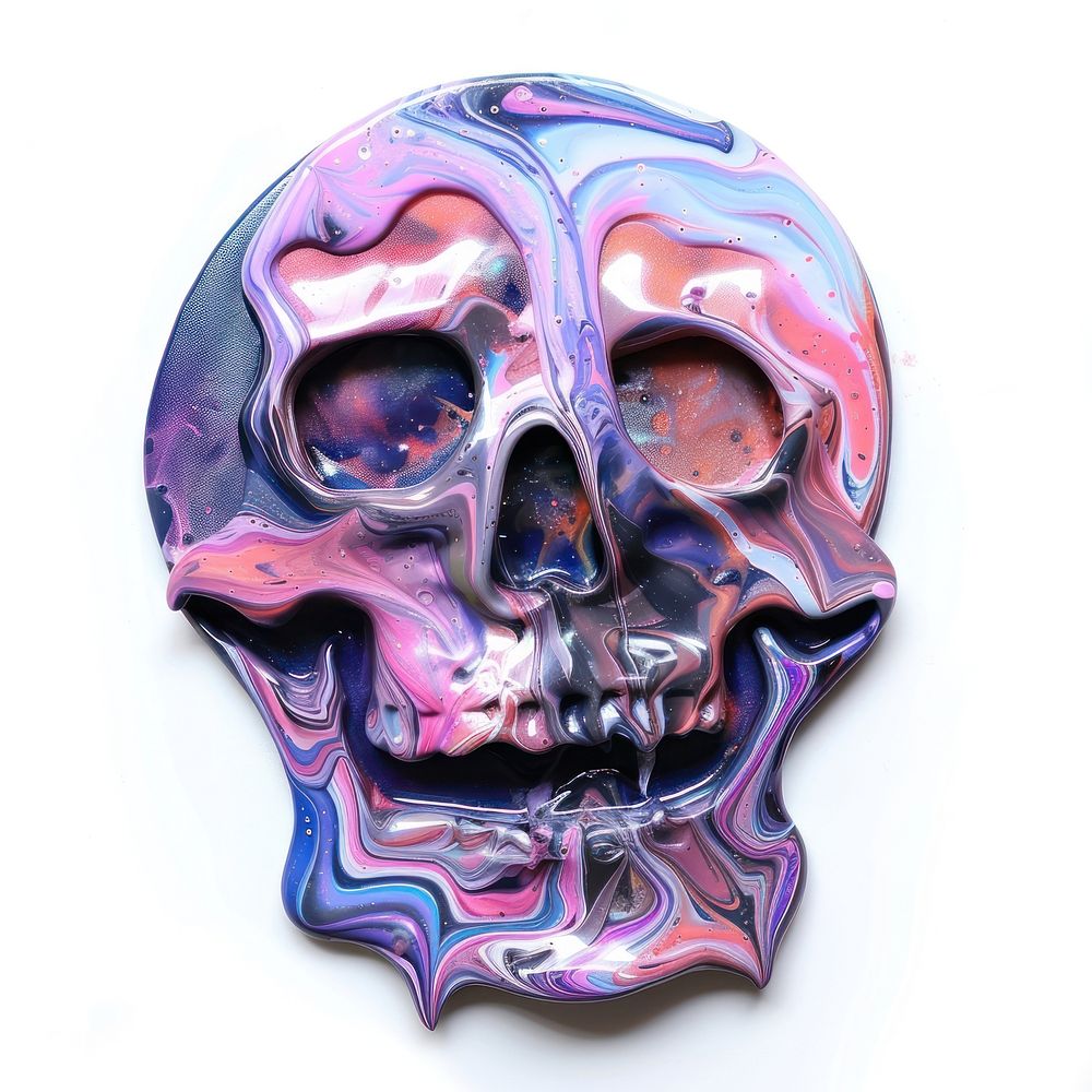 Acrylic pouring skull accessories accessory clothing.