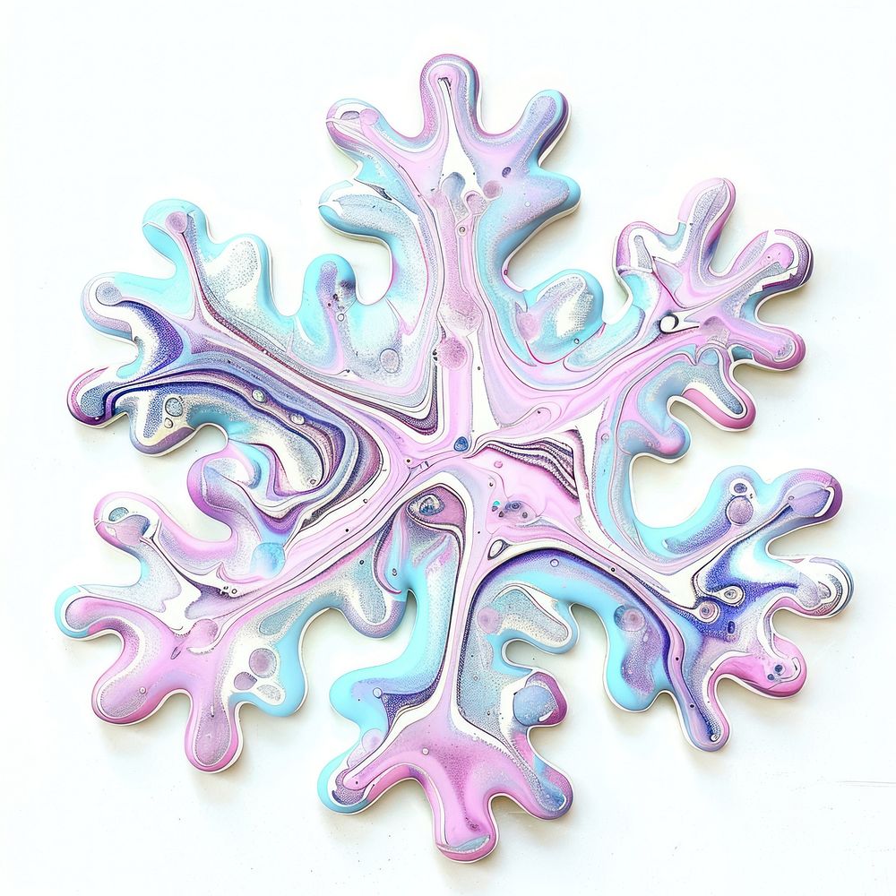 Acrylic pouring snowflake accessories accessory outdoors.