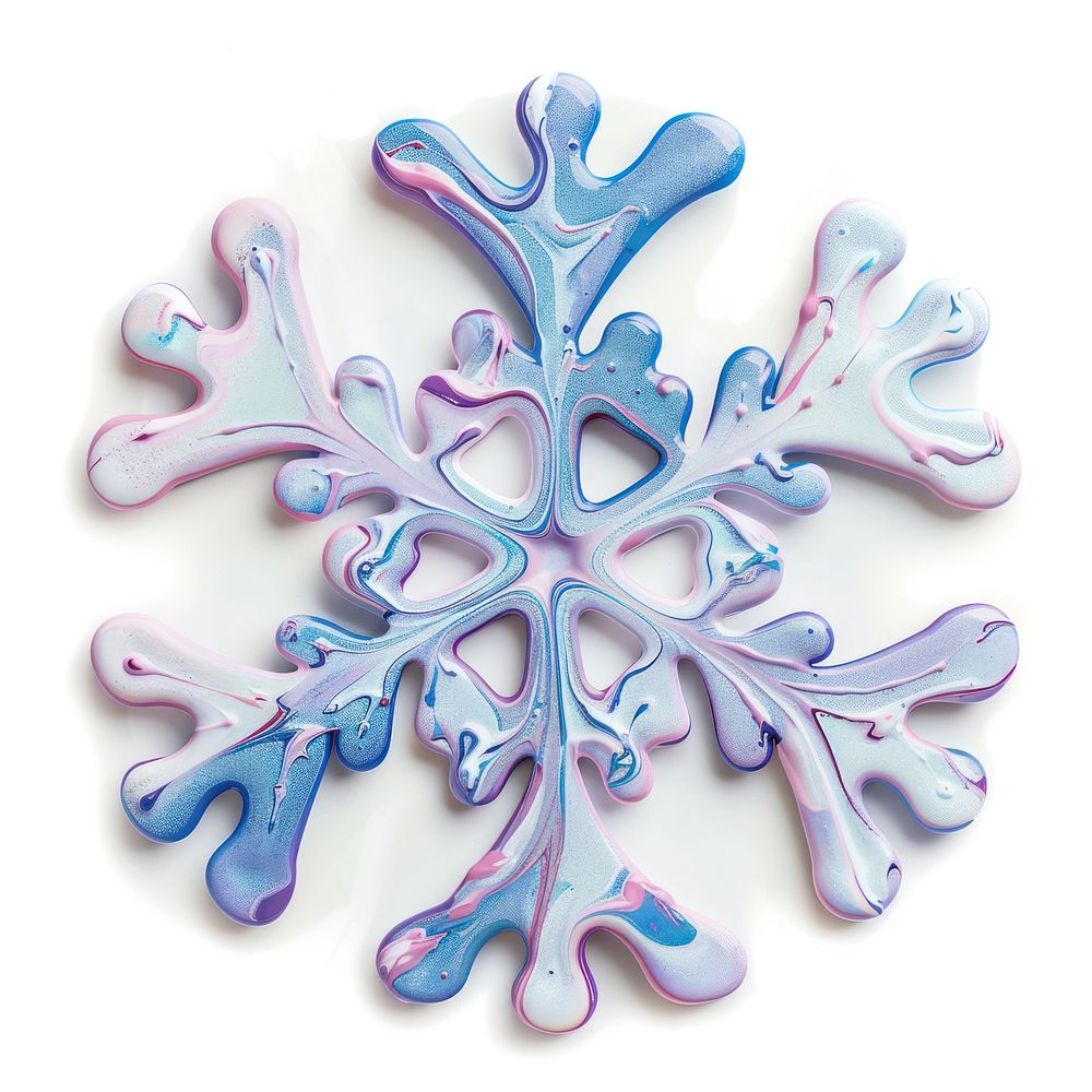 Acrylic pouring snowflake accessories accessory outdoors.