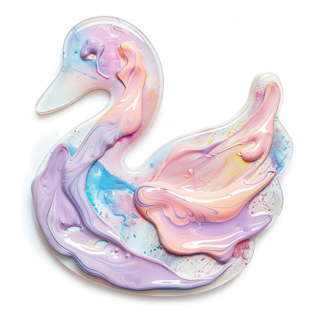 Acrylic pouring swan accessories porcelain accessory.