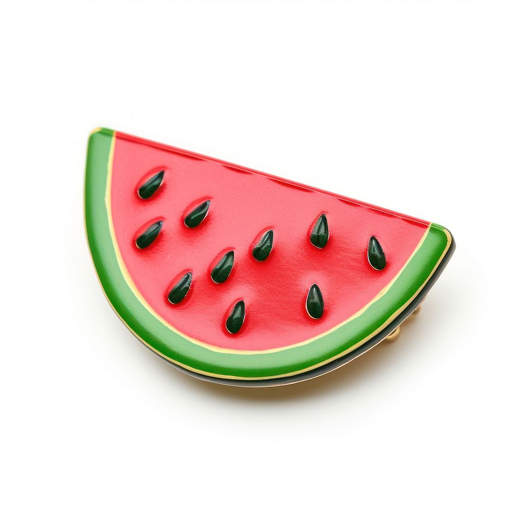 Brooch of watermelon produce fruit plant.