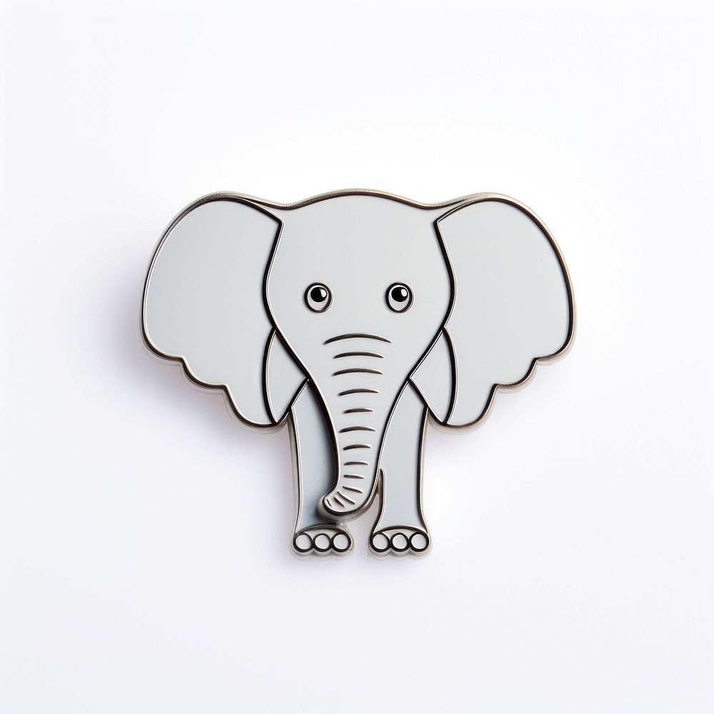 Brooch of elephant wildlife animal mammal.