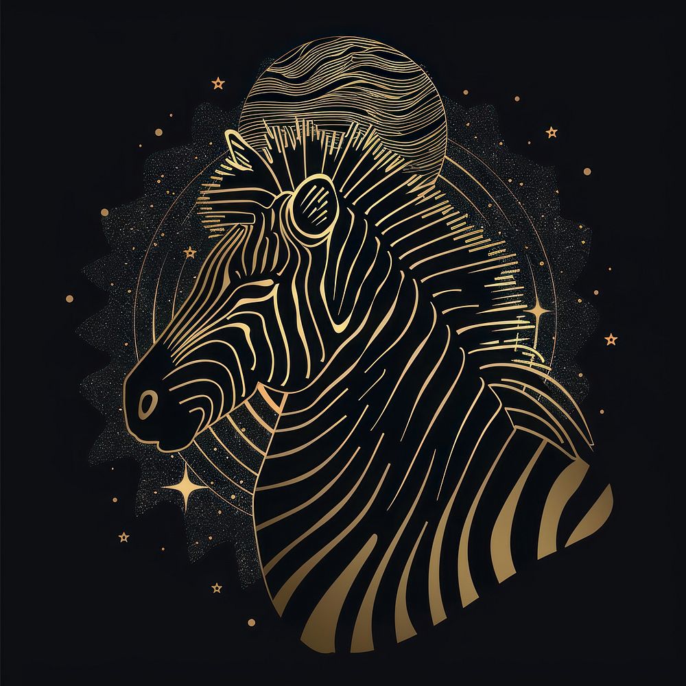 Surreal aesthetic Zebra logo zebra wildlife animal.