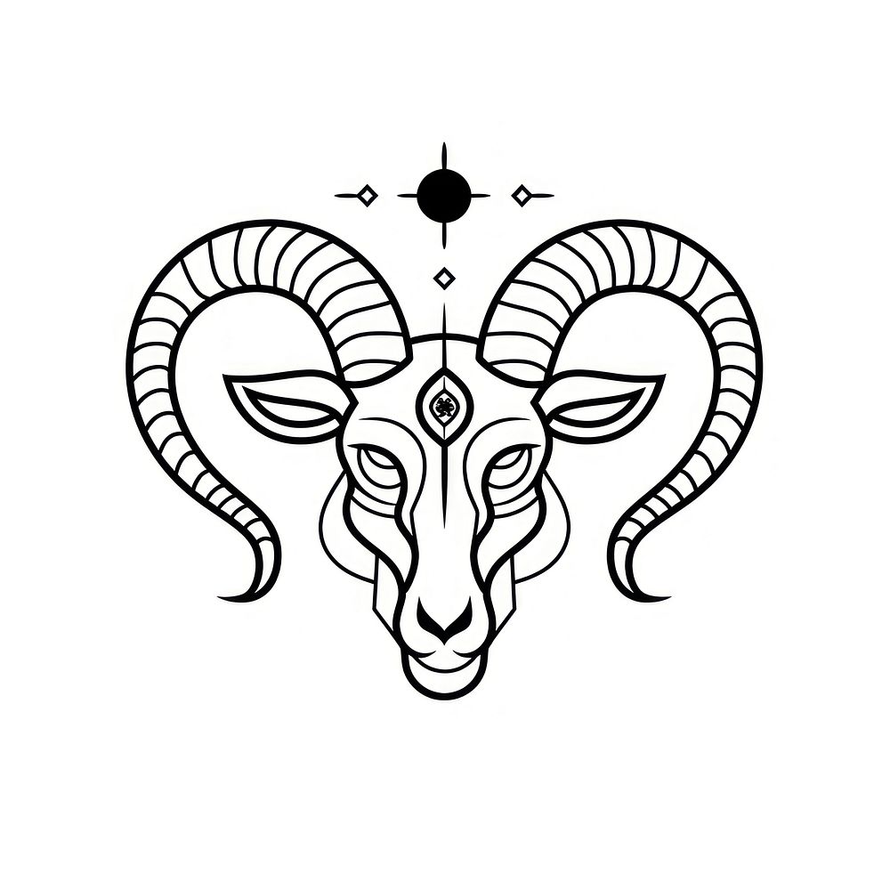 Surreal aesthetic aries logo art | Free Photo Illustration - rawpixel