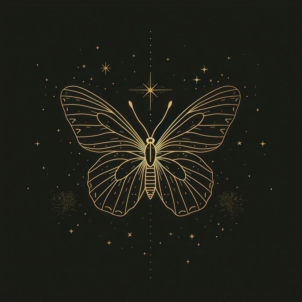 Surreal aesthetic butterfly logo art fireworks outdoors.