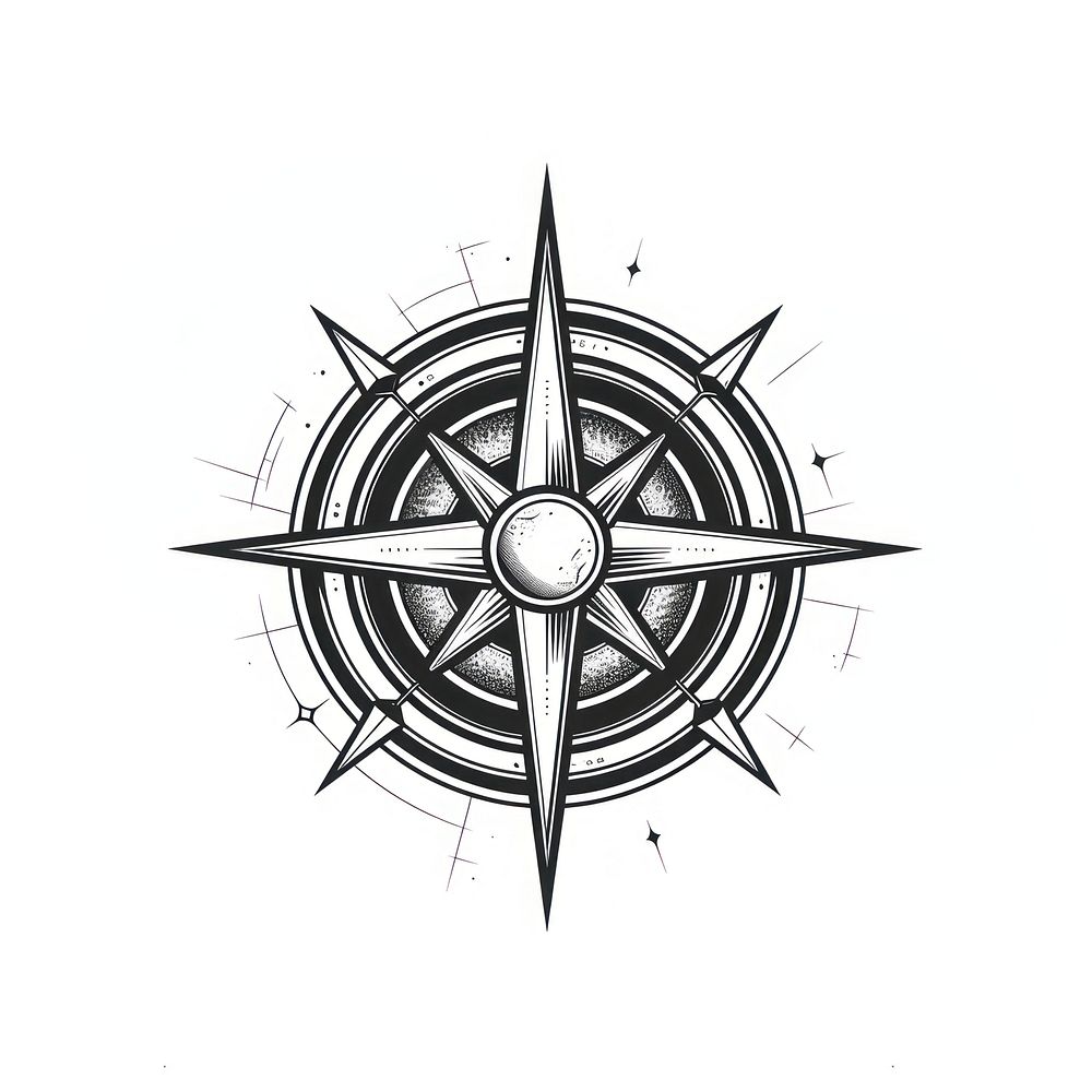 Surreal aesthetic compass logo. | Free Photo Illustration - rawpixel