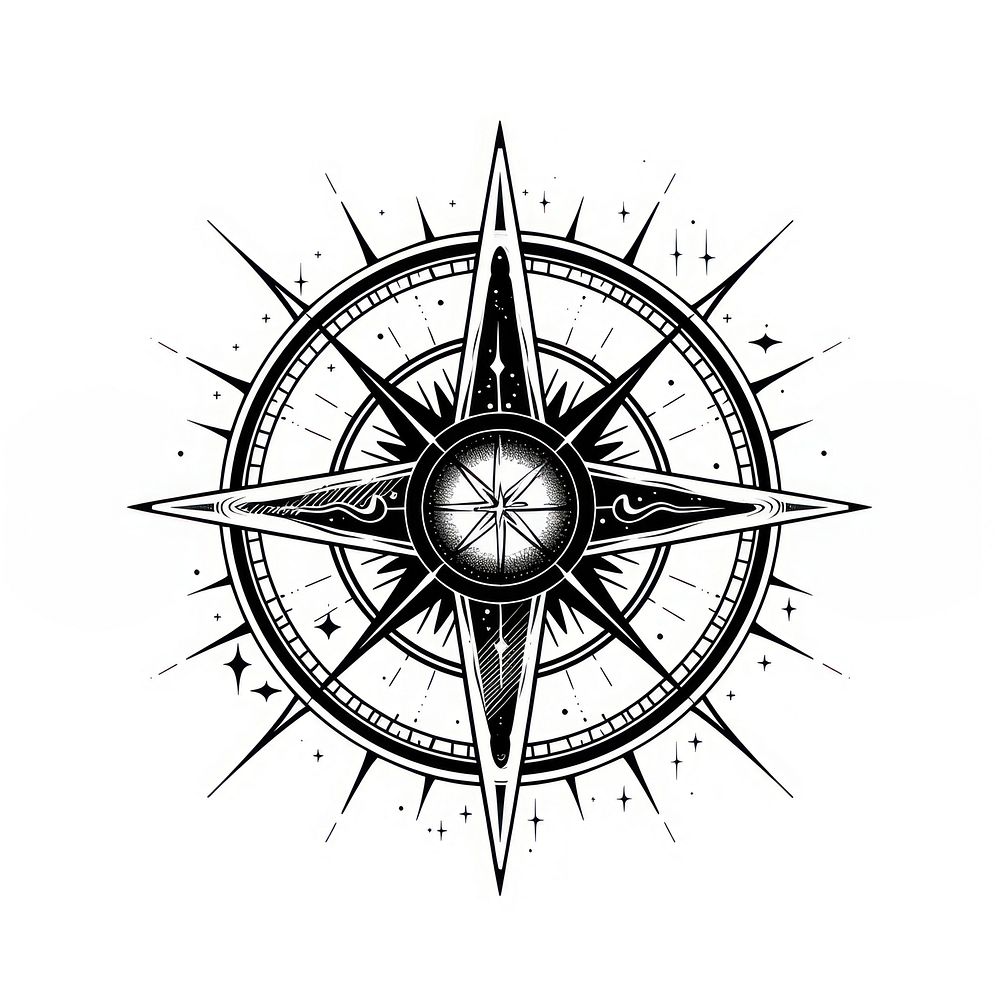 Surreal aesthetic compass logo architecture | Free Photo Illustration ...