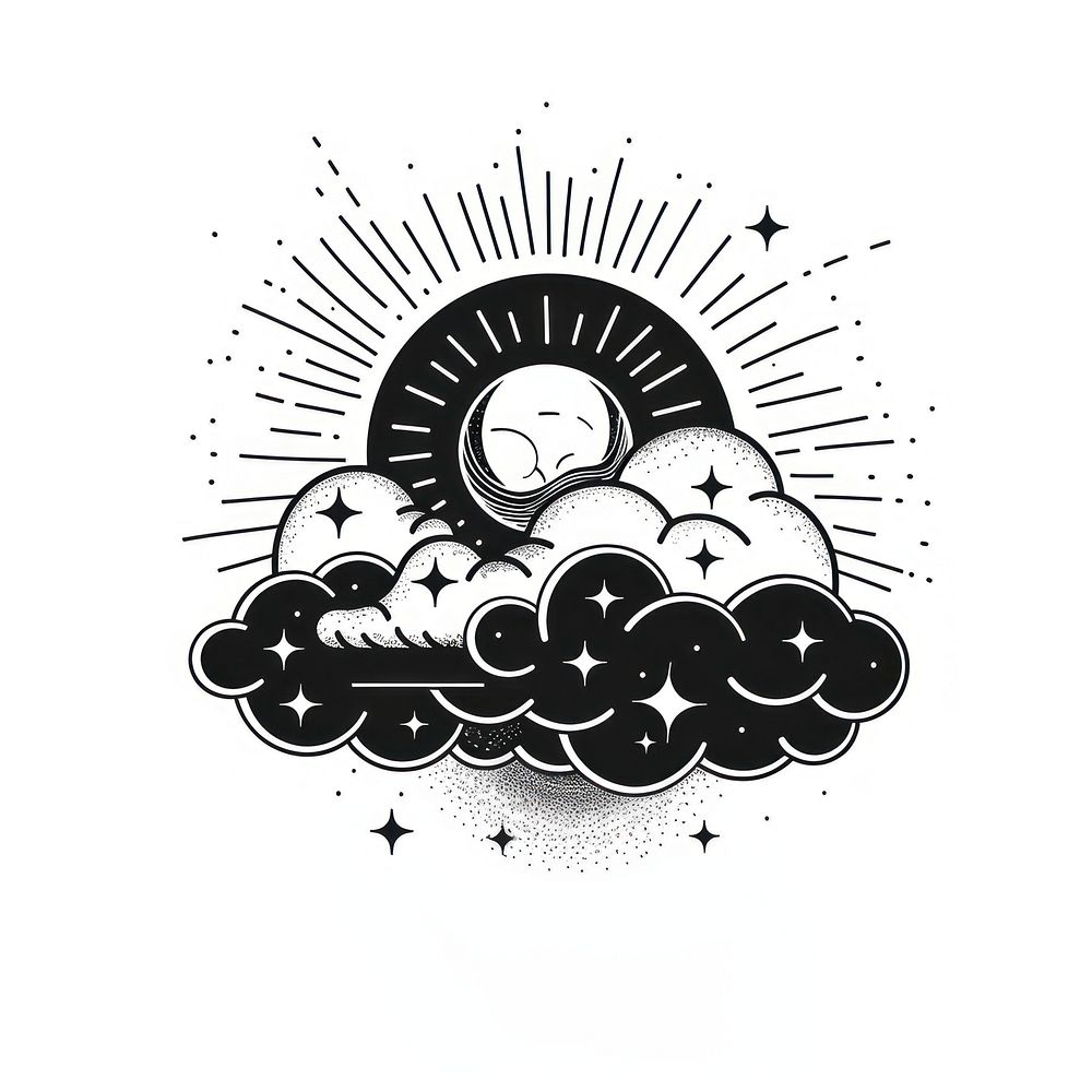 Surreal aesthetic cloud logo art illustrated dynamite.