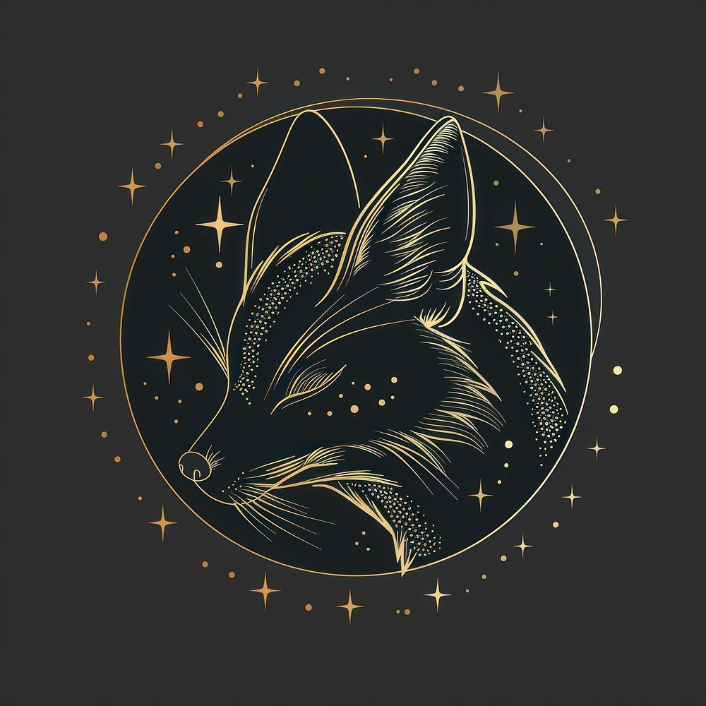 Surreal aesthetic fox logo blackboard outdoors person.