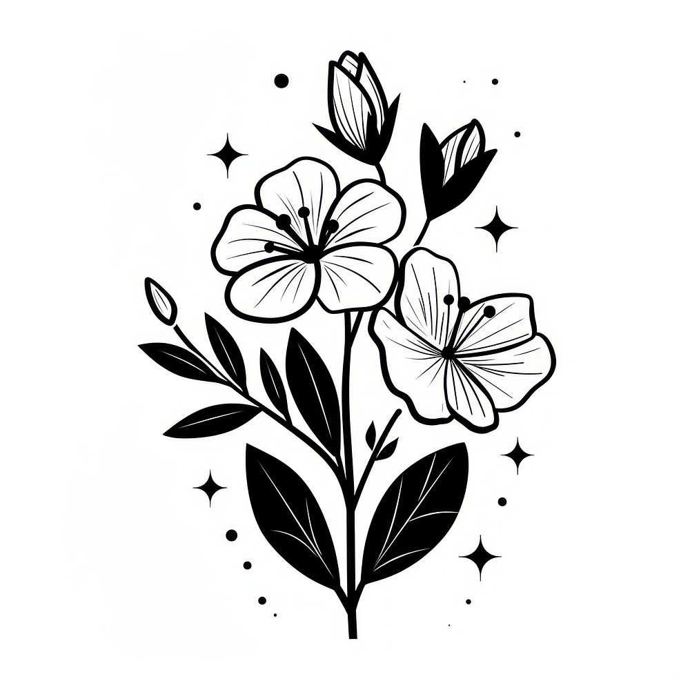Surreal aesthetic flower logo art illustrated graphics.