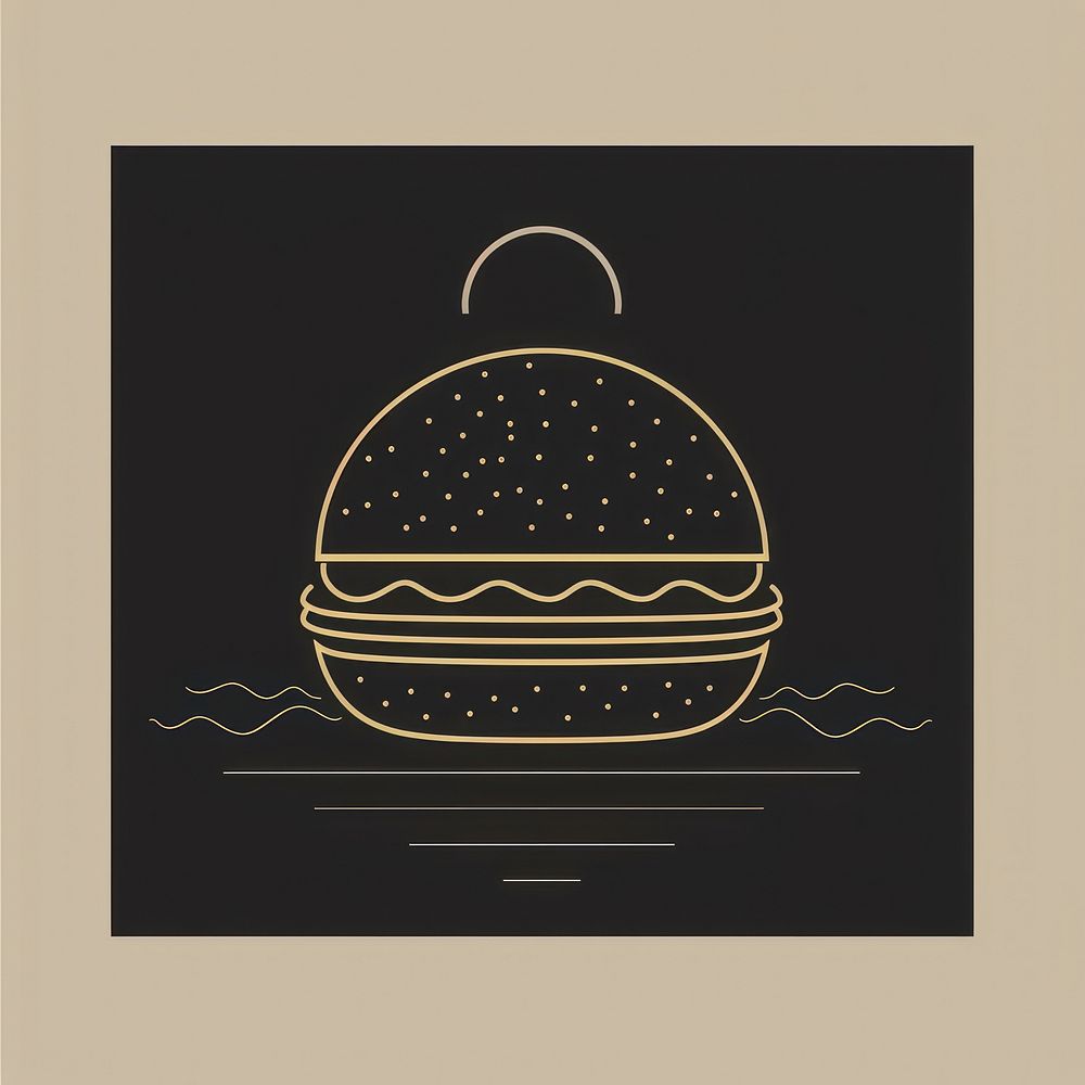 Surreal aesthetic Hamburger logo art accessories blackboard.