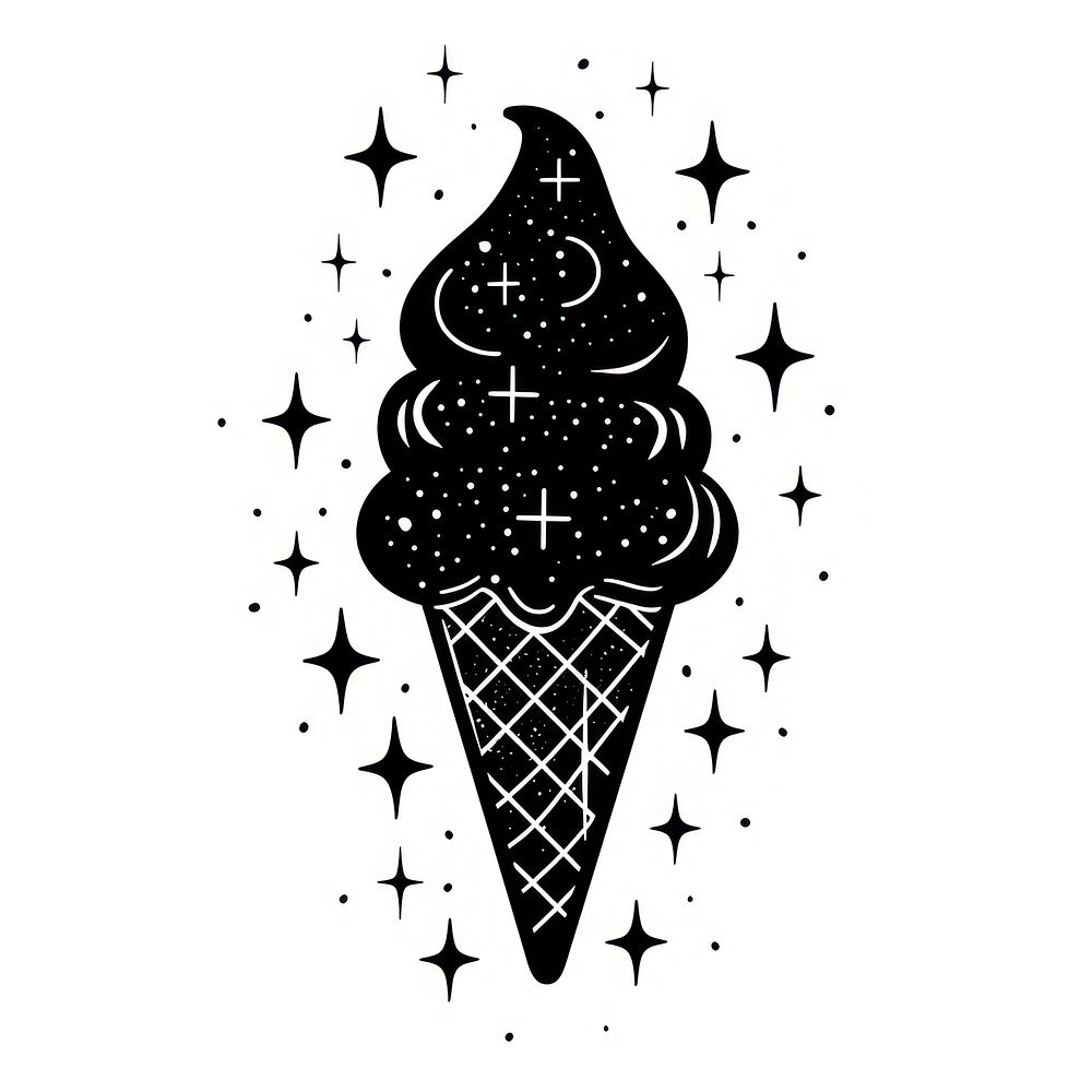 Surreal aesthetic ice cream logo dynamite weaponry dessert.