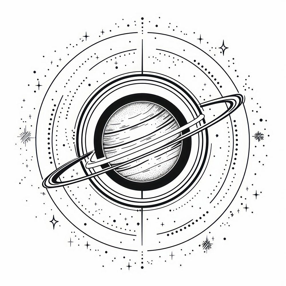 Surreal aesthetic planet logo astronomy appliance universe.