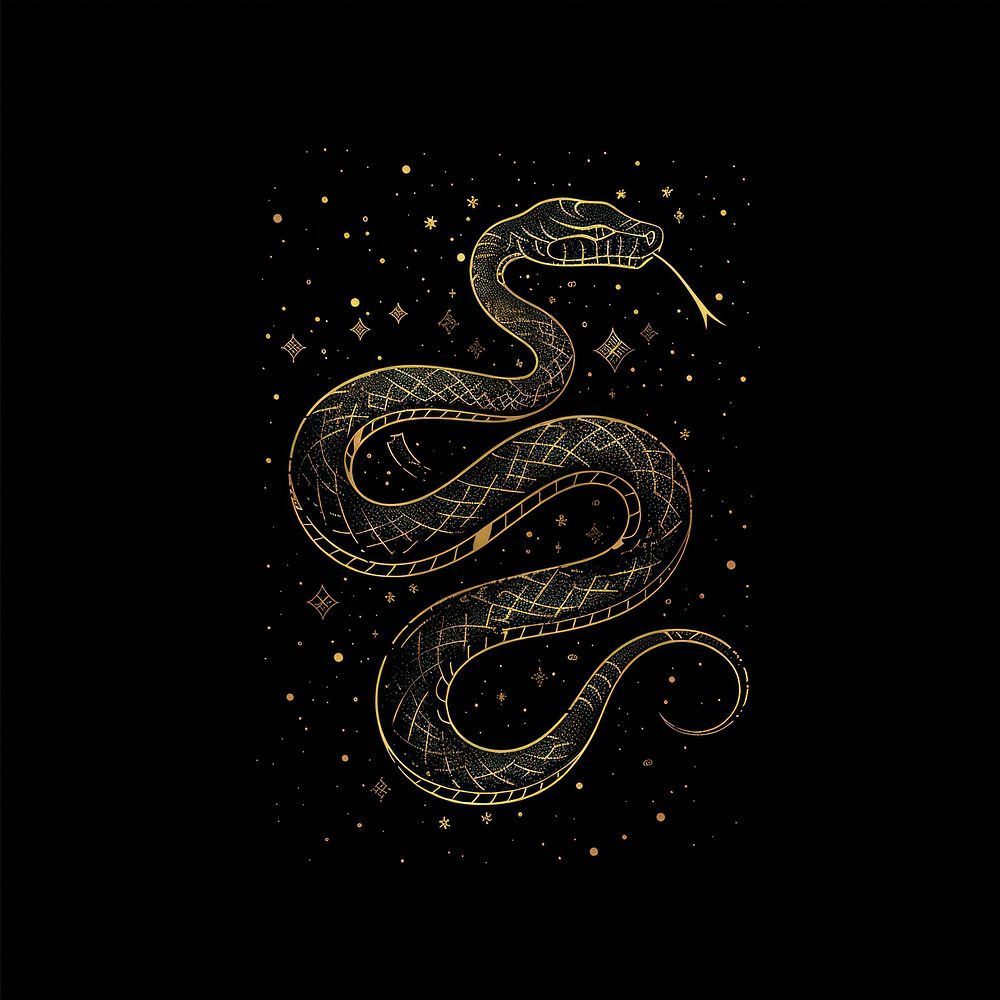 Surreal aesthetic snake logo reptile animal text.