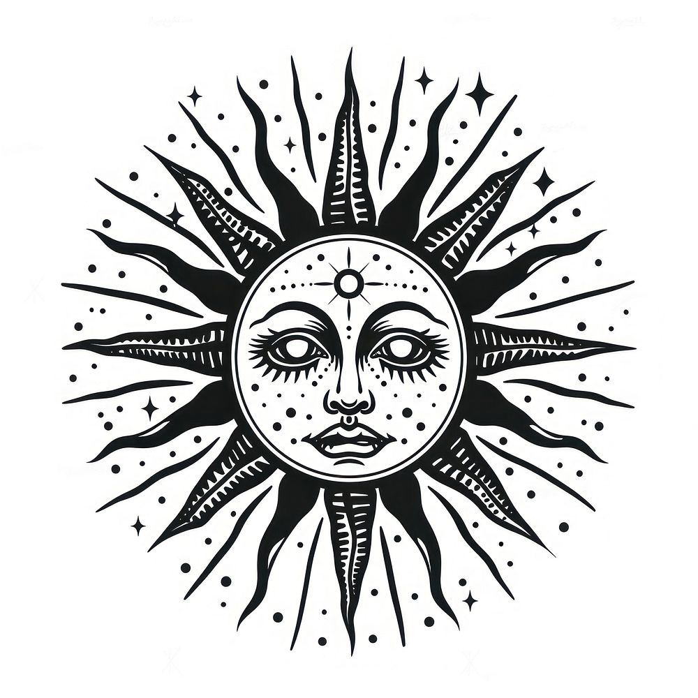 Surreal aesthetic sun logo art | Free Photo Illustration - rawpixel