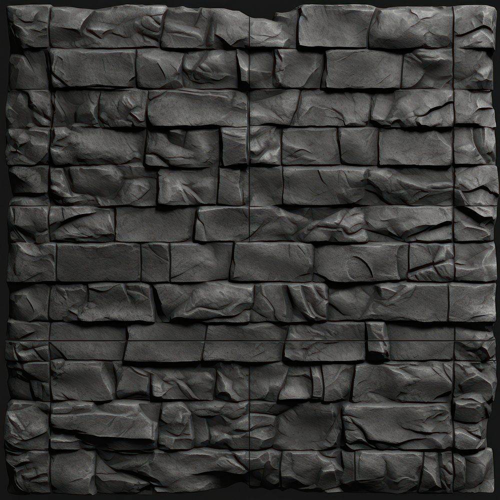 Dark grey stone wall black.