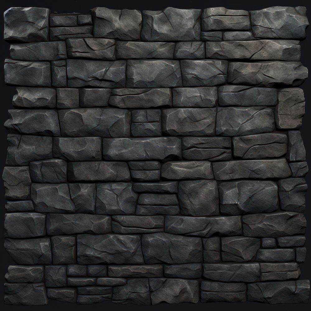 Dark grey stone wall architecture building black.