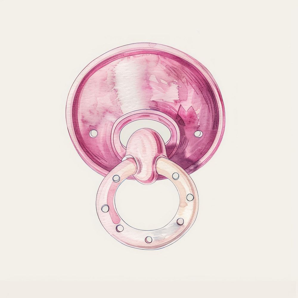 Baby Pacifier horseshoe purple toy.