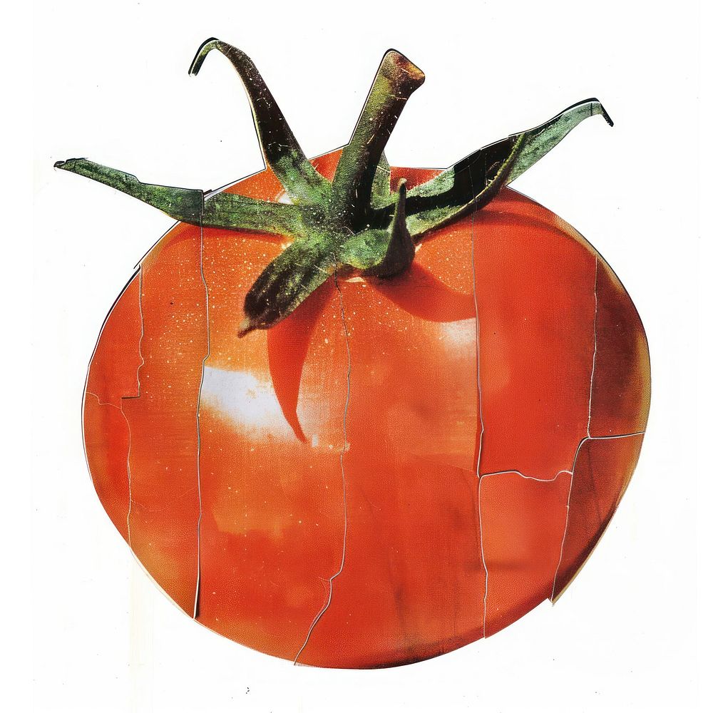 Tomato shape collage cutouts accessories vegetable accessory.