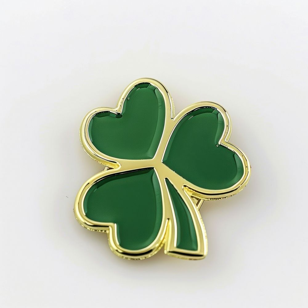 Clover shape pin badge accessories accessory jewelry.