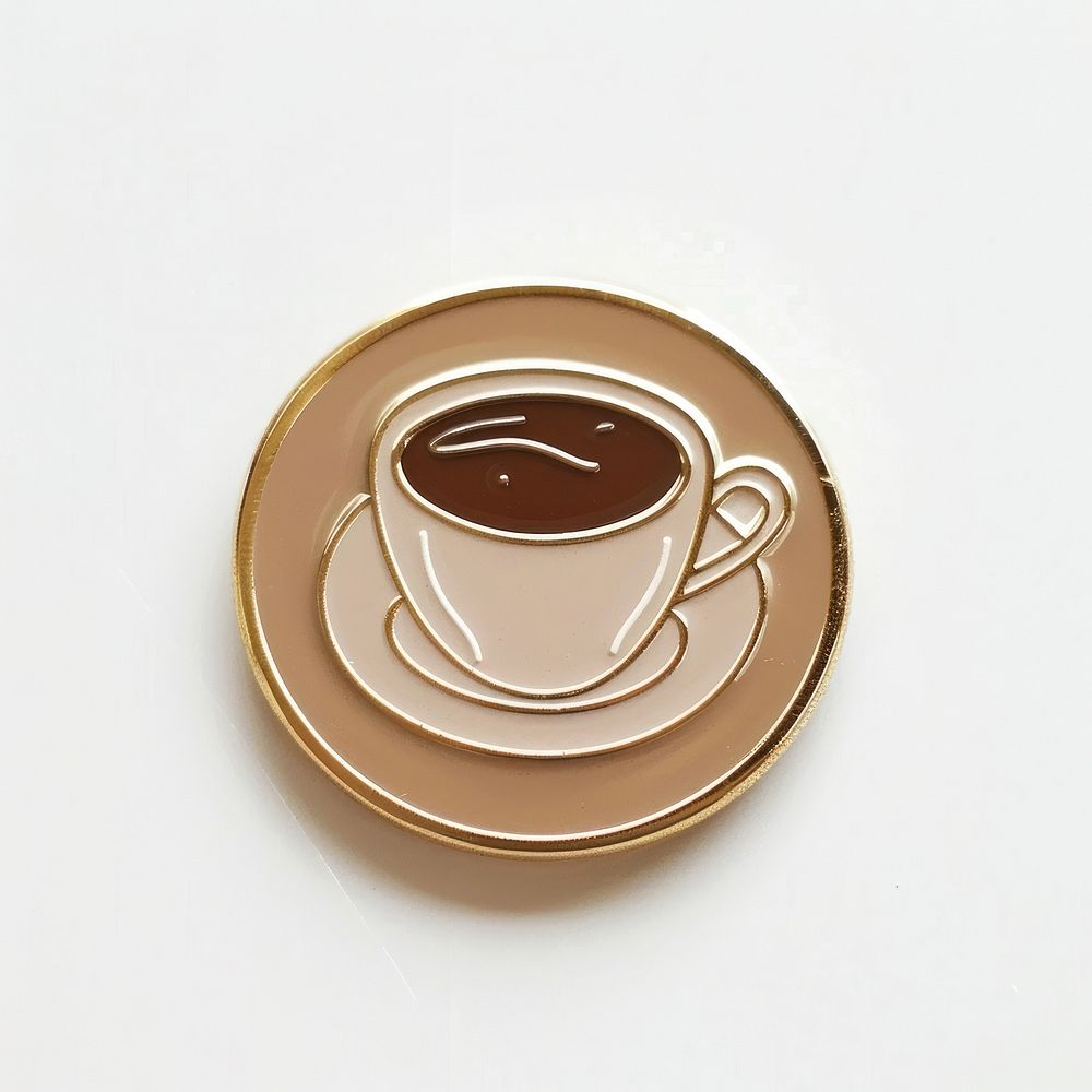 Coffee shape pin badge accessories accessory beverage.