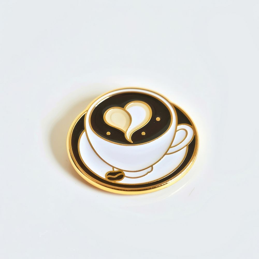 Coffee shape pin badge accessories accessory beverage.