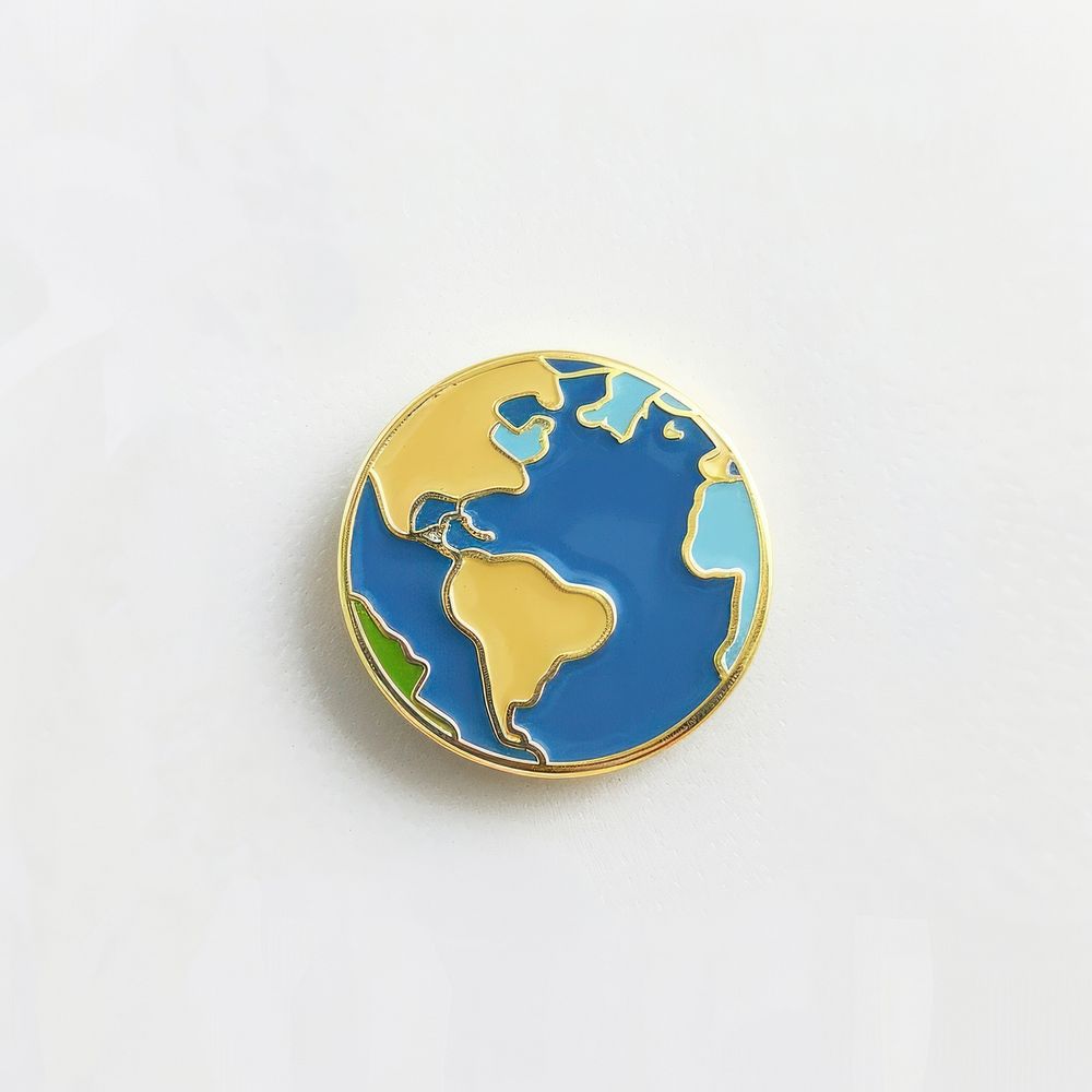 Earth shape pin badge accessories astronomy accessory.