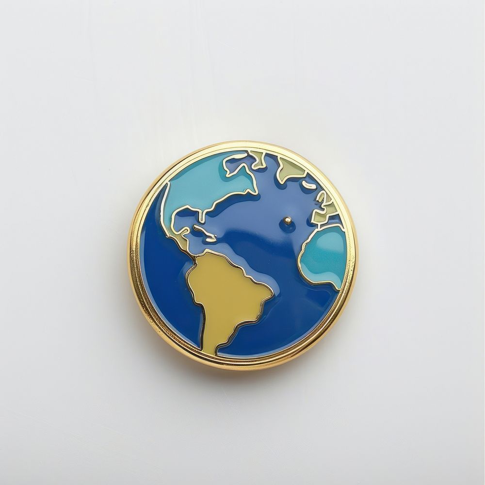 Earth shape pin badge accessories accessory jewelry.