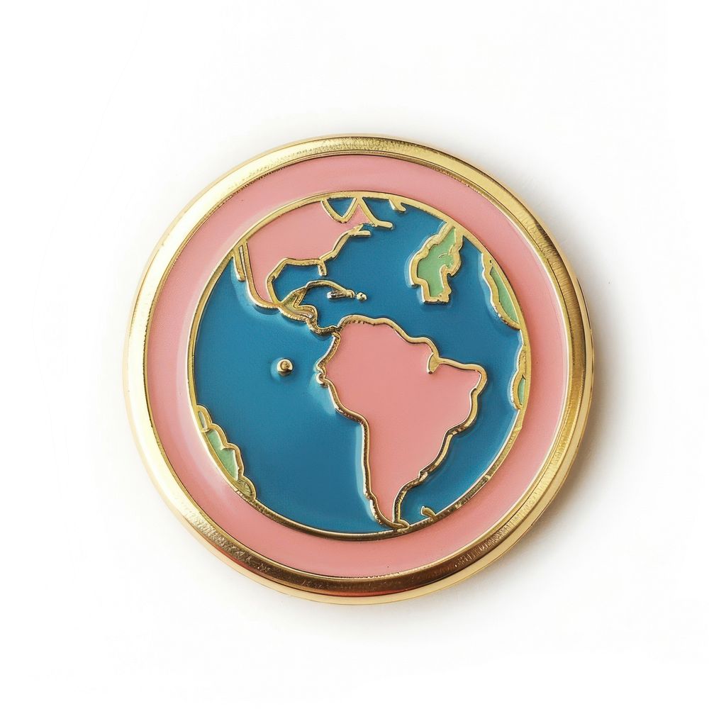Earth shape pin badge accessories accessory astronomy.