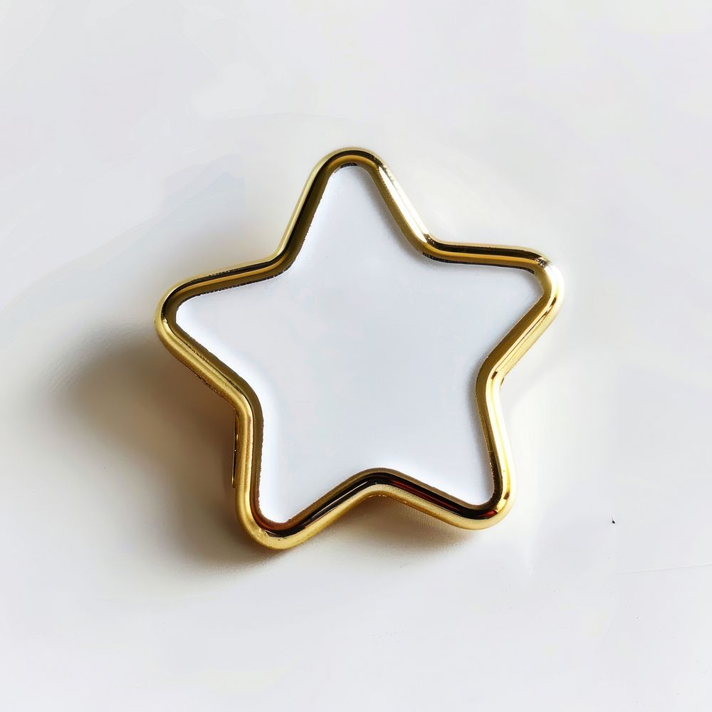 Star shape pin badge symbol logo star symbol.