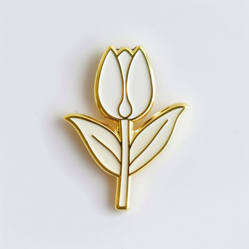 Tulip pin badge gold accessories accessory.