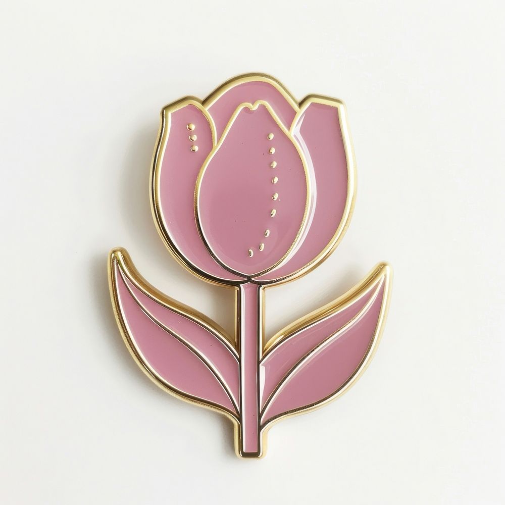 Tulip shape pin badge accessories accessory jewelry.