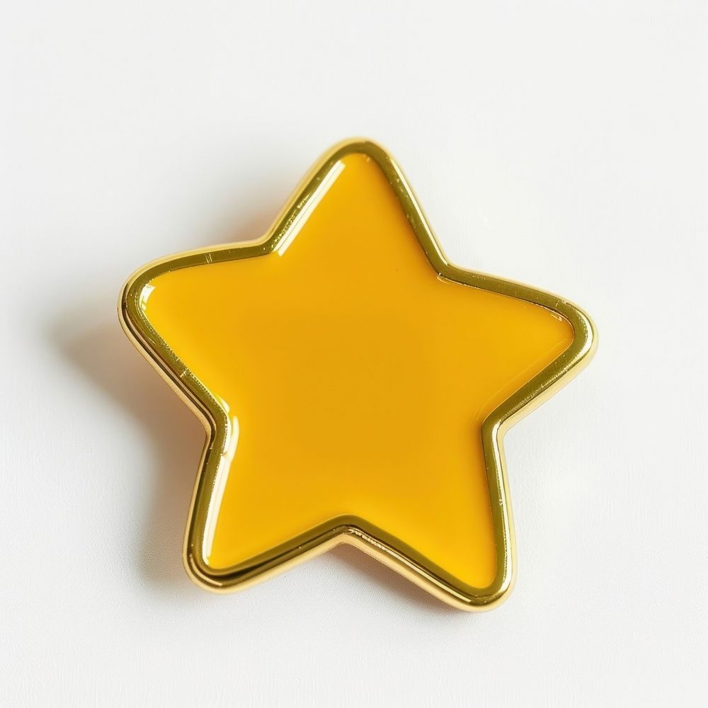 Star shape pin badge confectionery symbol sweets.