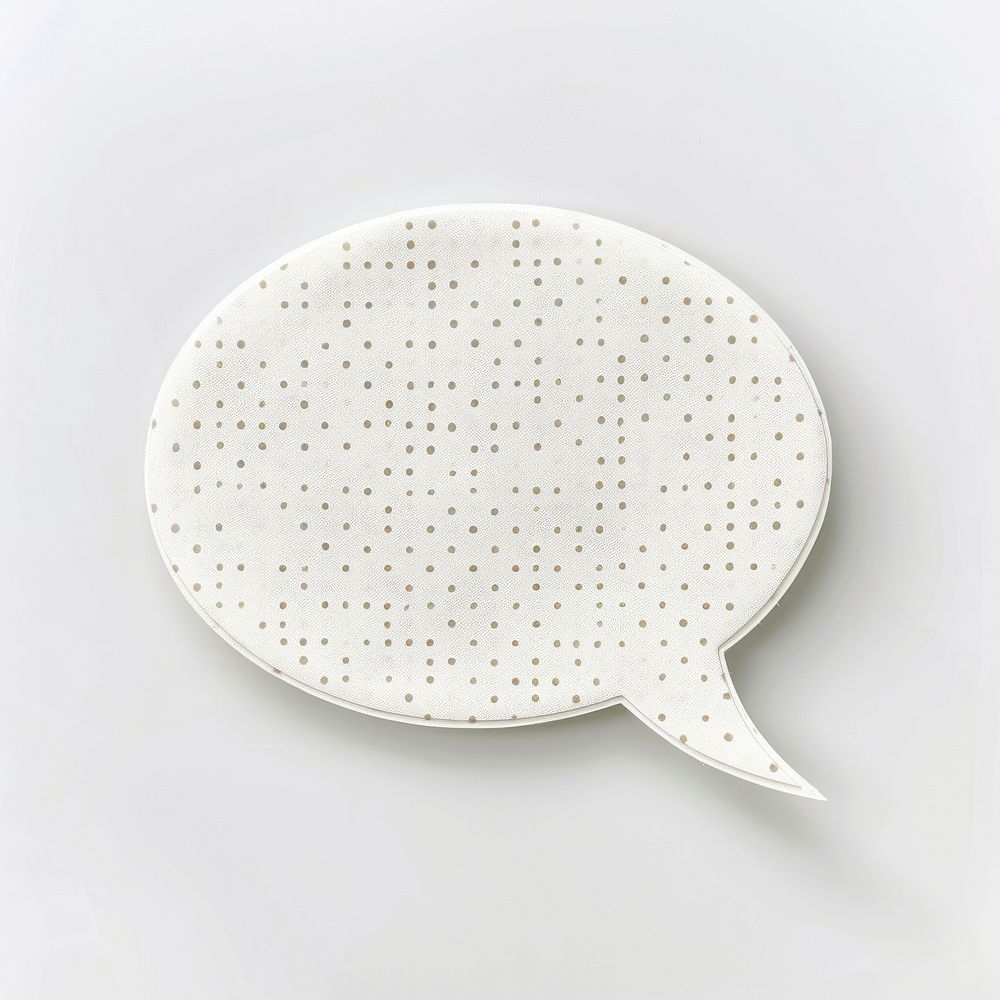 White speech bubble shape pattern handicraft porcelain.