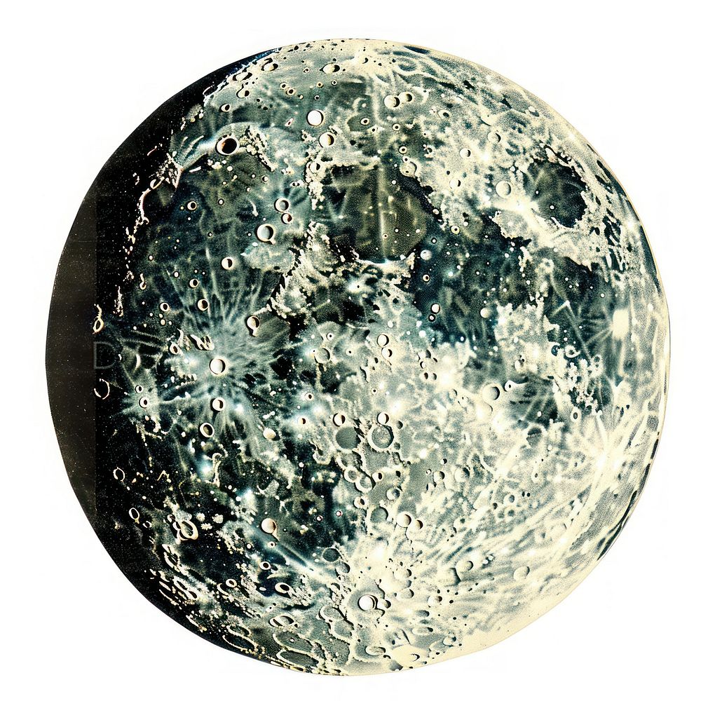 Moon collage cutouts astronomy football universe.