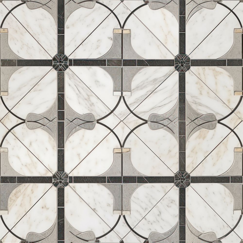 Antique art tile pattern symbol floor cross.
