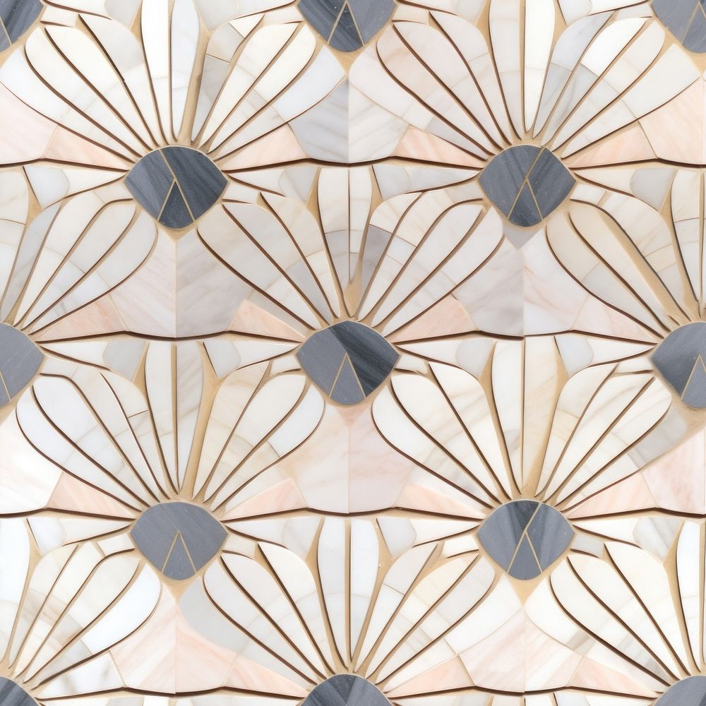 Fan flower tile pattern chandelier lamp art.
