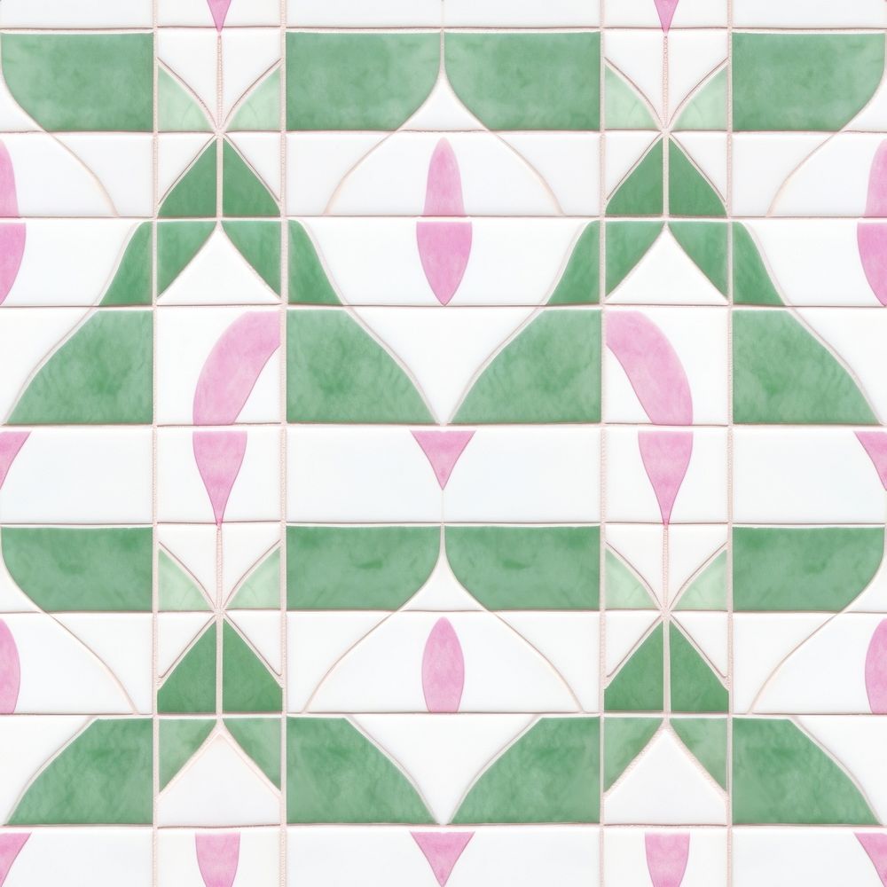 Pink lotus tile pattern qr code.