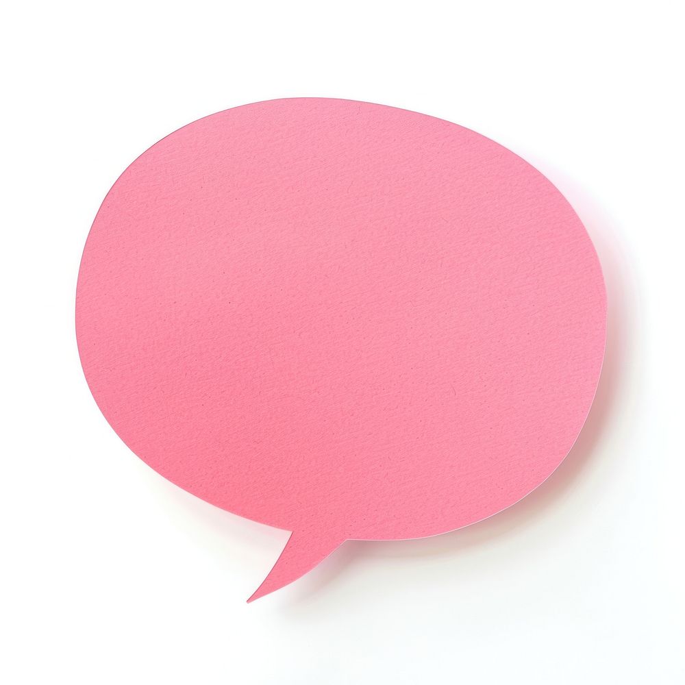 Pink speech bubble shape paper balloon racket.