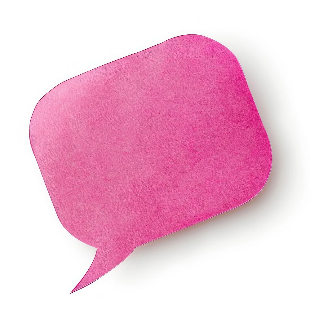 Pink speech bubble shape paper blossom cushion.