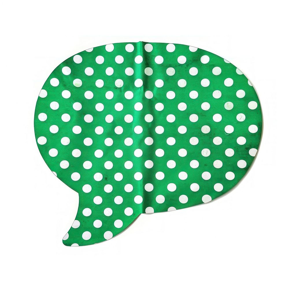 Green speech bubble shape pattern appliance polka dot.