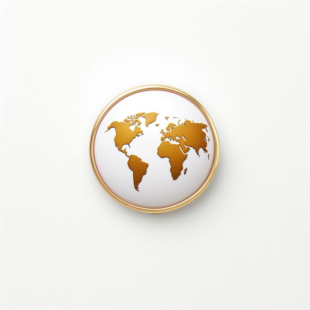 World shape pin badge accessories accessory astronomy.